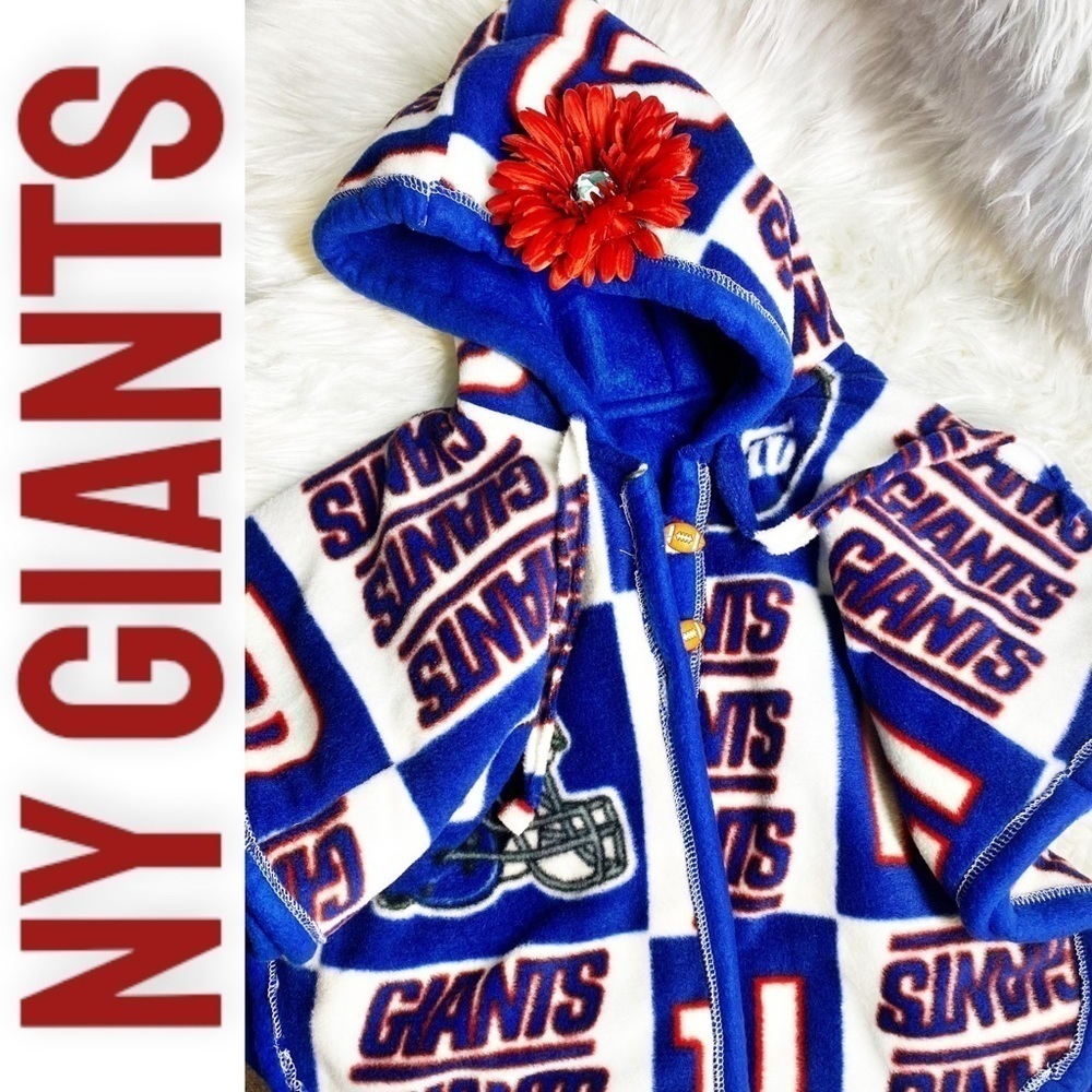NFL NEW‎ YORK GIANTS Fleece Hooded Poncho, Little Girls